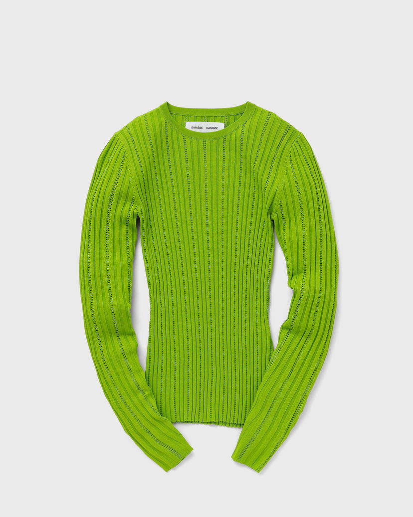 Džemper Samsoe Samsoe Samsøe & Samsøe LEA Crew Neck Knit Top Zelena | F23400041-MACAW-GREEN