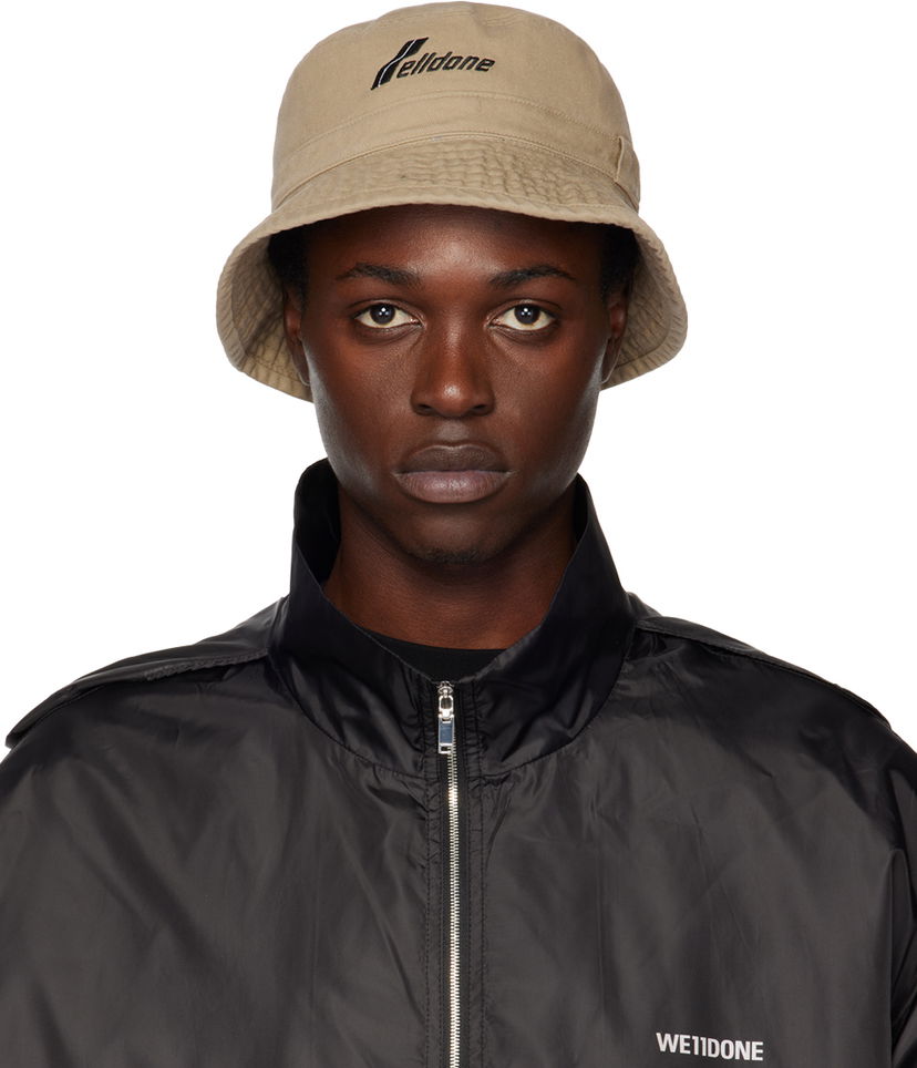 Šešir We11done Washed Logo Bucket Hat Bež | WD-AH3-22-426-U-BG