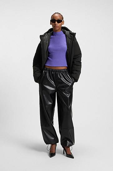 Pernata jakna BOSS Relaxed-fit water-repellent padded jacket with bubble shape Crna | 50547675, 1