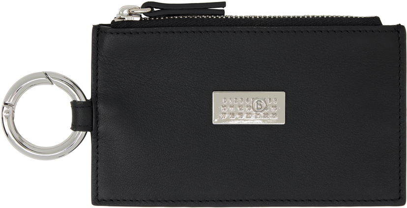 Novčanik Maison Margiela MM6 Maison Margiela Leather Wallet with Ring Crna | SA6UI0031 P8332