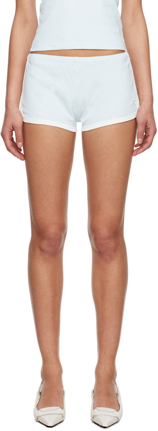 Kratke hlače Courrèges Courrèges Contrast Trim Dolphin Shorts Bijela | 223JSH023JS0070