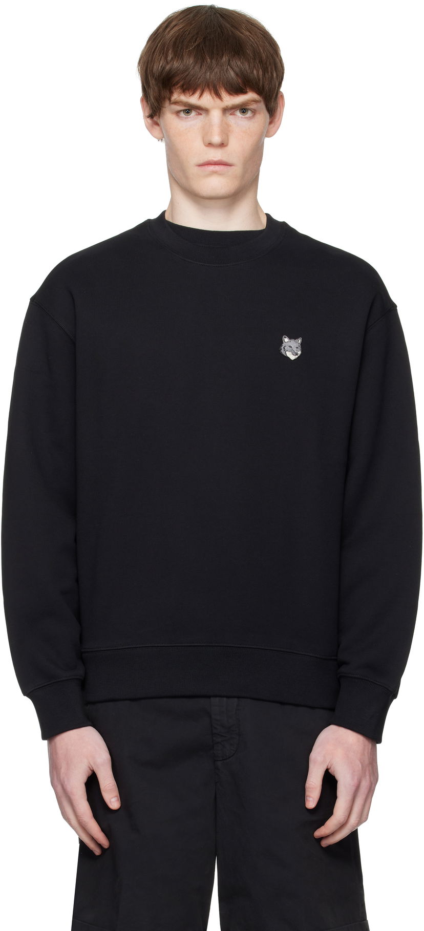 Dukserice MAISON KITSUNÉ Maison Kitsuné Fox Head Comfort Sweatshirt Crna | PM00304KM0341