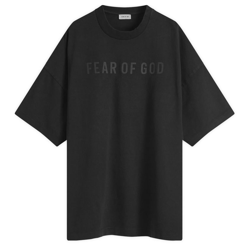 Majica kratkih rukava Fear of God T-Shirt Text Print Crna | FG24FW50-10155LBHWJ-001