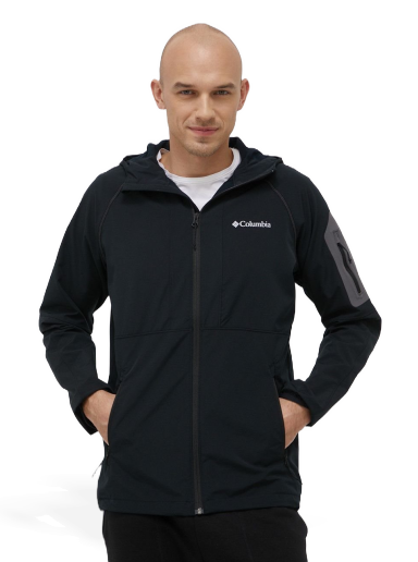 Vjetrovka Columbia Tall Heights Hooded Softshell Crna | 1975591