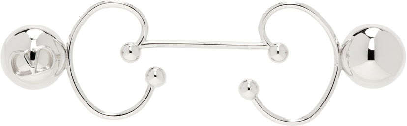 Prsten Valentino Valentino Logo Piercing Ring Metalik | 6Y0J0T29MET172