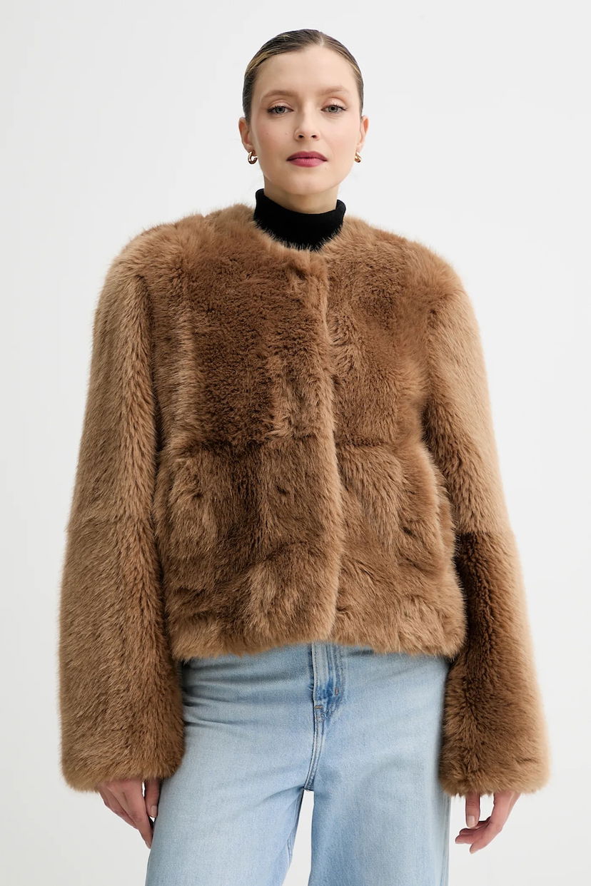Kaputi STAND STUDIO Halle Faux Fur Coat Smeđa | 62267.9416