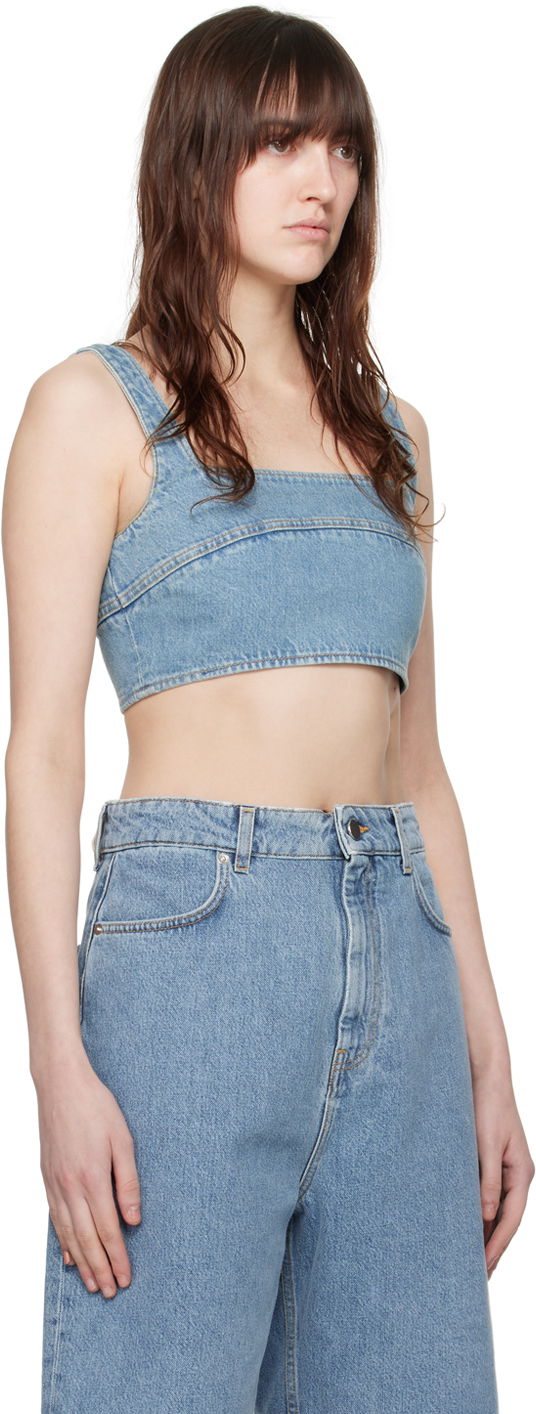 Majica bez rukava Loulou de Saison Loulou de Saison Anet Denim Tank Top Plava | ANET, 1