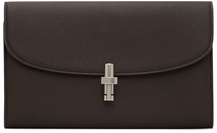 Novčanik The Row Pebbled Leather Continental Wallet Smeđa | W1652-L31
