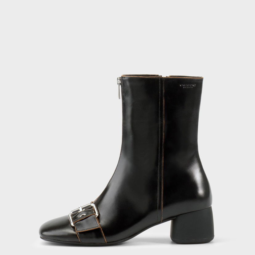 Tenisice i cipele Vagabond Livia Buckle Block Heel Ankle Boot with Contrasting Trim Crna | 6056-199-20