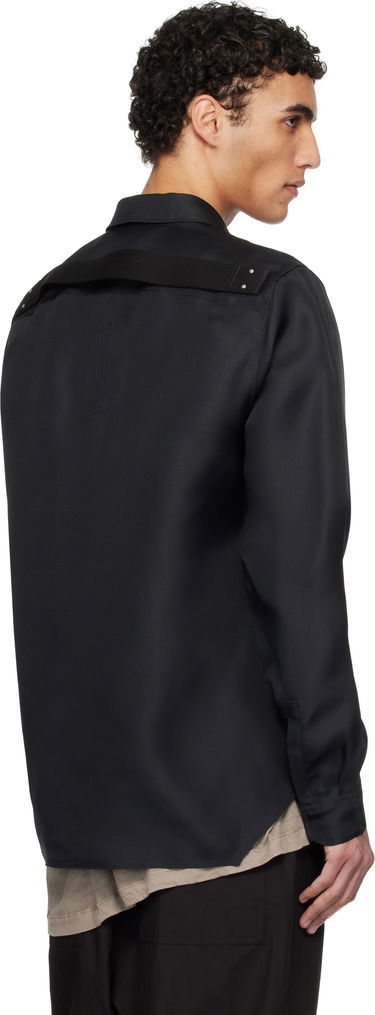 Košulja Rick Owens Hollywood Silk Gazar Overshirt Crna | RU01E5236 SG, 2