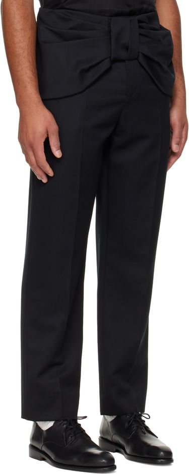 Hlače Simone Rocha Simone Rocha Bow Waist Straight Leg Trousers Crna | 4170 1217, 1