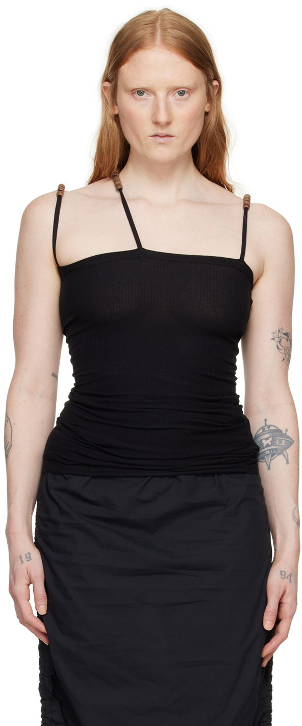 Majica bez rukava Baserange Tav Asymmetric Tank Top Crna | TOTV-RB-SU24