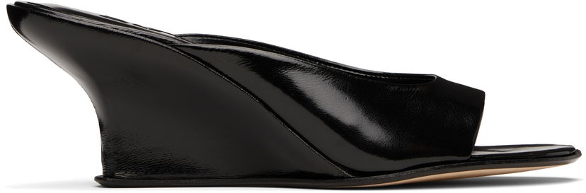 Odjeća BY FAR BY FAR Caroo Wedge Mules Crna | MWFHO130LL032BK001PL