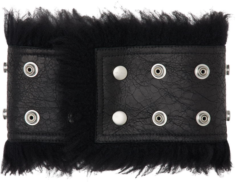Pojasevi Rick Owens Rick Owens Concordians Strobe Fur Neck Band Crna | RP02E4433 LSHC