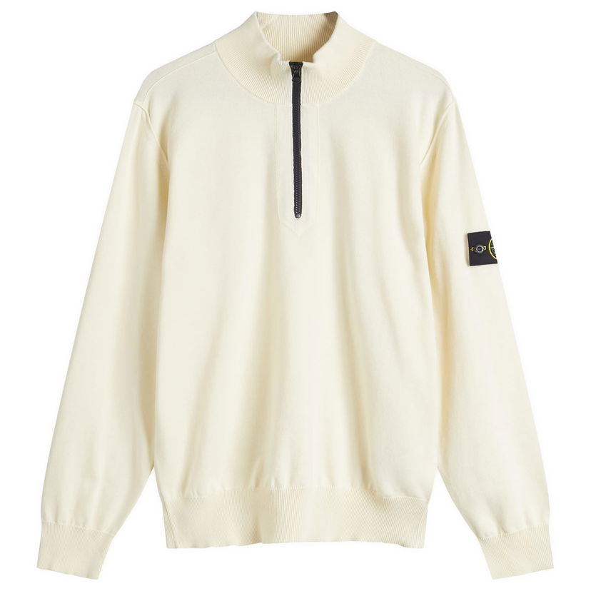 Džemper Stone Island Soft Cotton Half Zip Knit, Size Large Bež | K1S155100063-V0093