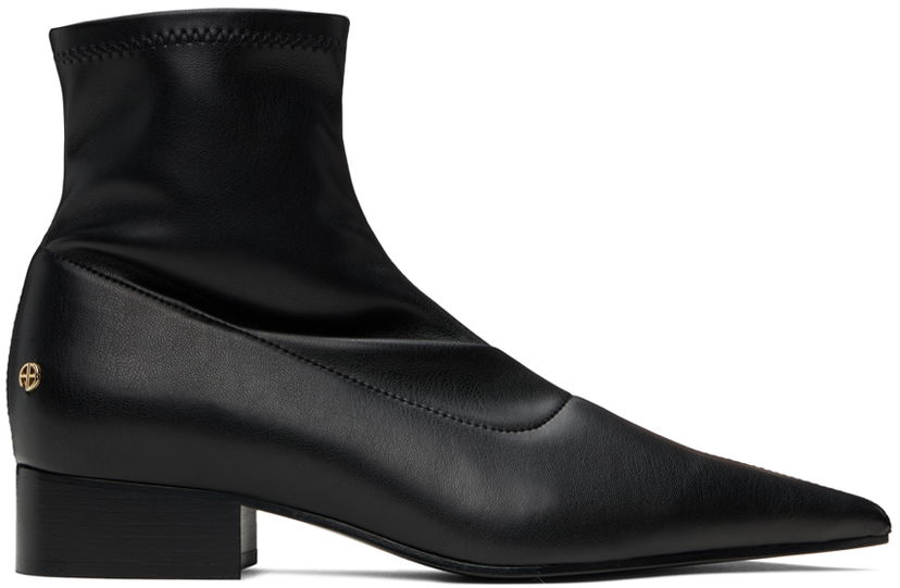 Odjeća Anine Bing ANINE BING Hilda Flat Ankle Boots Crna | A-14-1209-000
