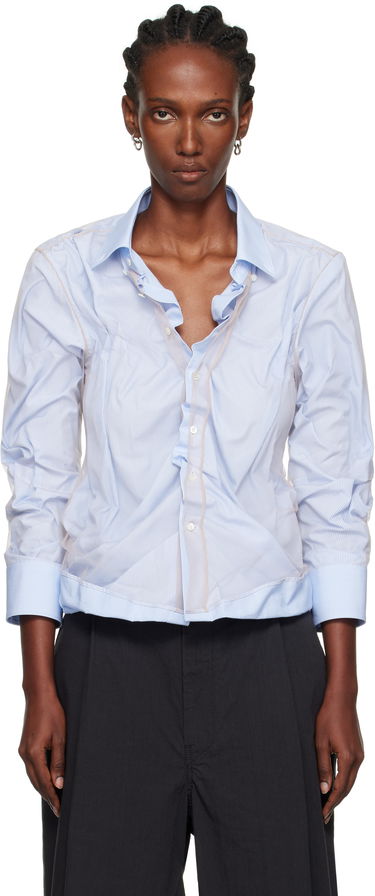 Košulja Maison Margiela Maison Margiela Organic Cotton Button-Down Shirt Plava | S29DL0218 MTN125, 0