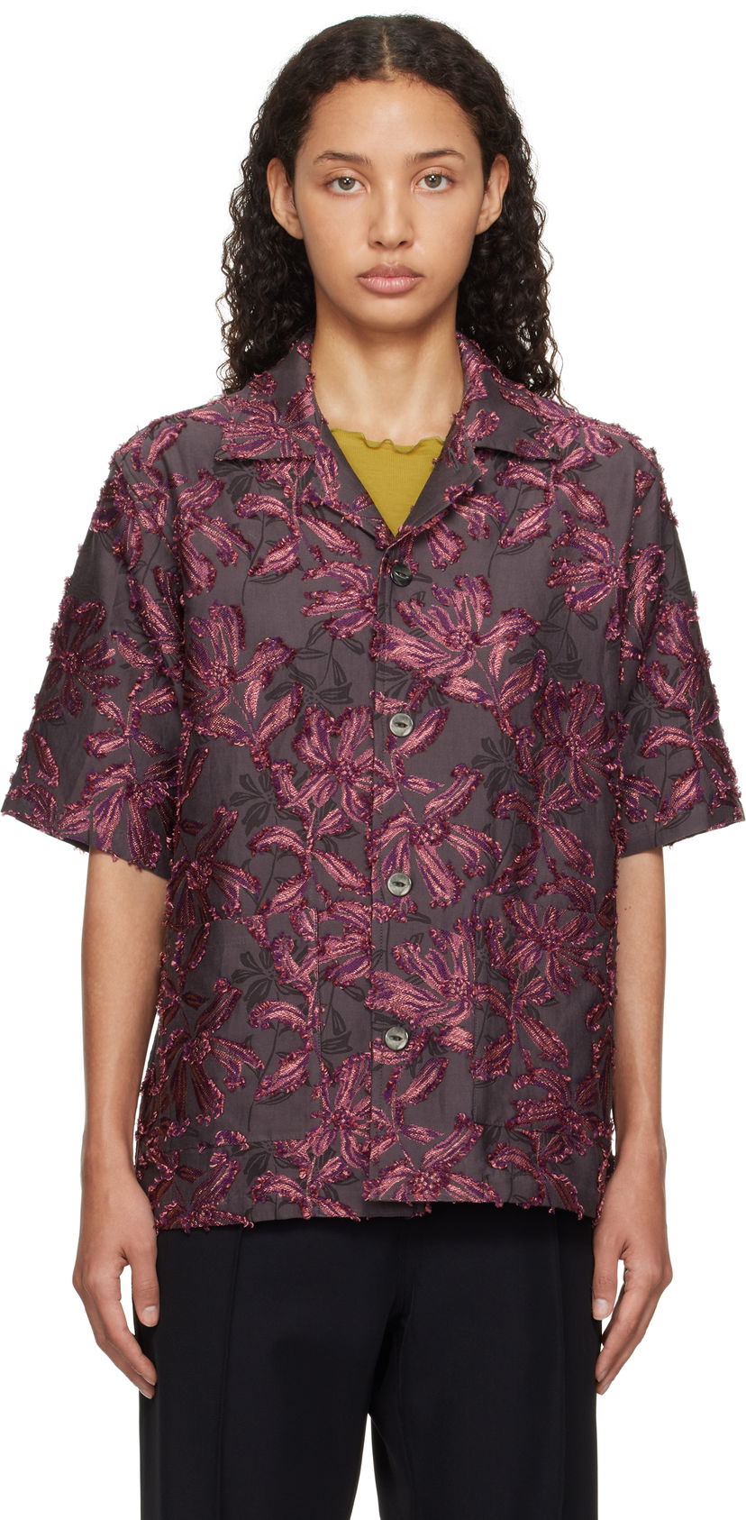 Košulja Needles Cabana Shirt Ljubičasta | PU224