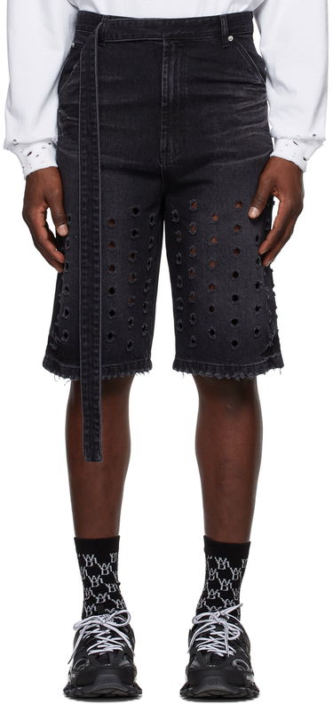 Kratke hlače We11done We11done Denim Eyelet Shorts Crna | WD-DP1-22-358-M-WB, 0