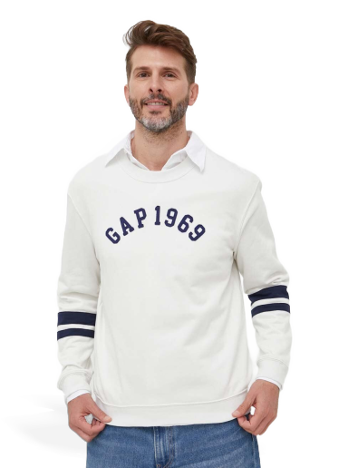 Dukserice GAP Logo Crewneck Bež | 664496.000CARLSST