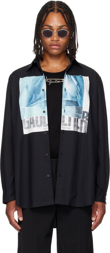 Košulja Jean Paul Gaultier Jean Paul Gaultier Oversized 'Water' Shirt Crna | 25/03-U-ST030-W014P-0055, 0