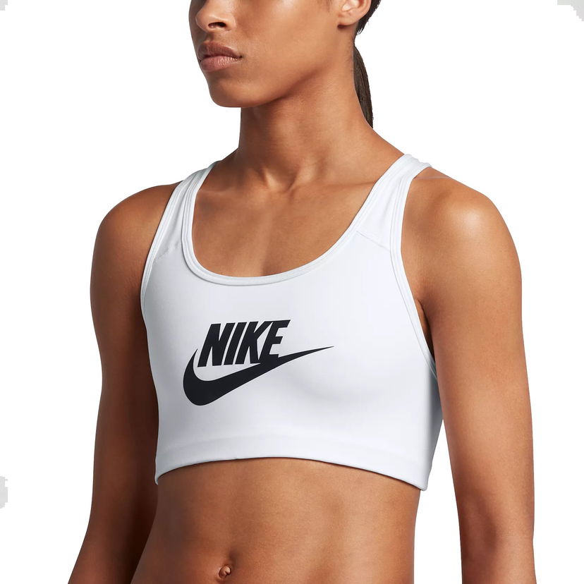 Grudnjak Nike Nike Swoosh Futura Sports Bra Bijela | 899370-100