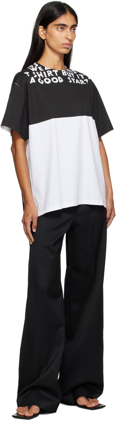 Majica kratkih rukava Maison Margiela MM6 Maison Margiela Two-Tone T-Shirt Crna | SH2GC0033 M20048, 3