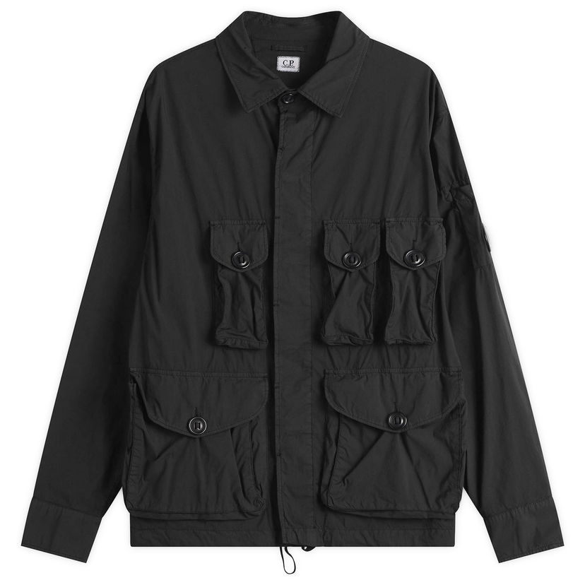 Jakna C.P. Company C.P. Company Multi Pocket Shirt Jacket, Size Large Crna | 18CMOS018A-006439G-BLK