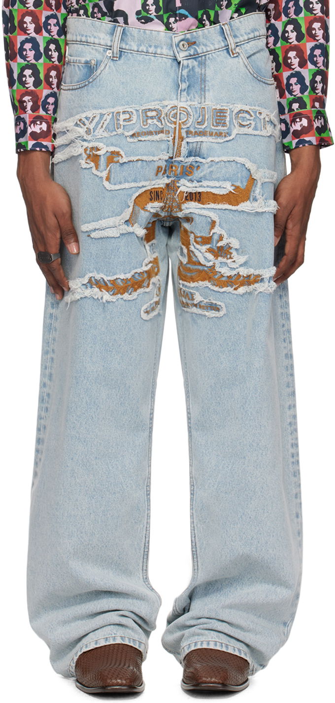 Jeans Y/PROJECT Blue 'Paris' Best' Jeans Plava | 207PA005