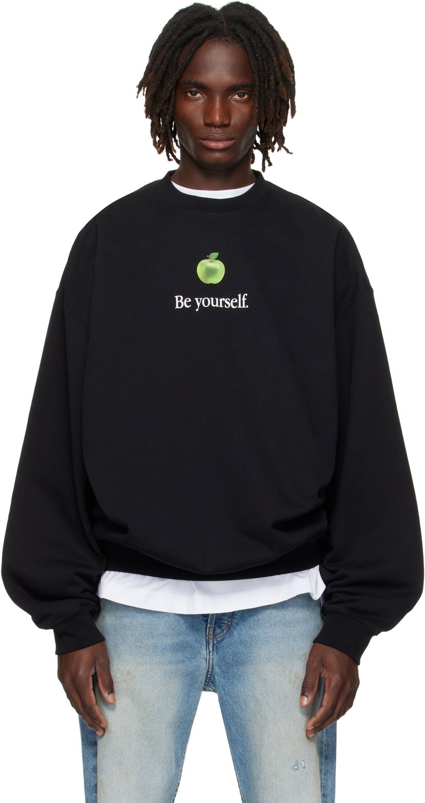 Dukserice VETEMENTS VETEMENTS 'Be Yourself' Oversized Sweatshirt Crna | UH76HD350B