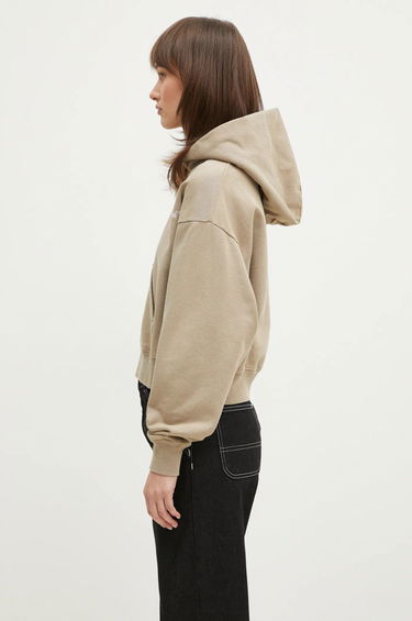 Dukserice Sporty & Rich Sporty & Rich Vendome Script Embroidered Cropped Hoodie Bež | ST074516232GY15, 1