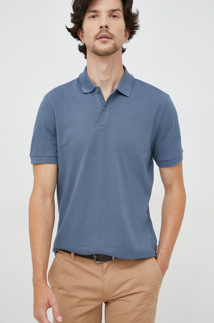 Polo majica BOSS Cotton Polo Shirt Plava | 50468301, 0