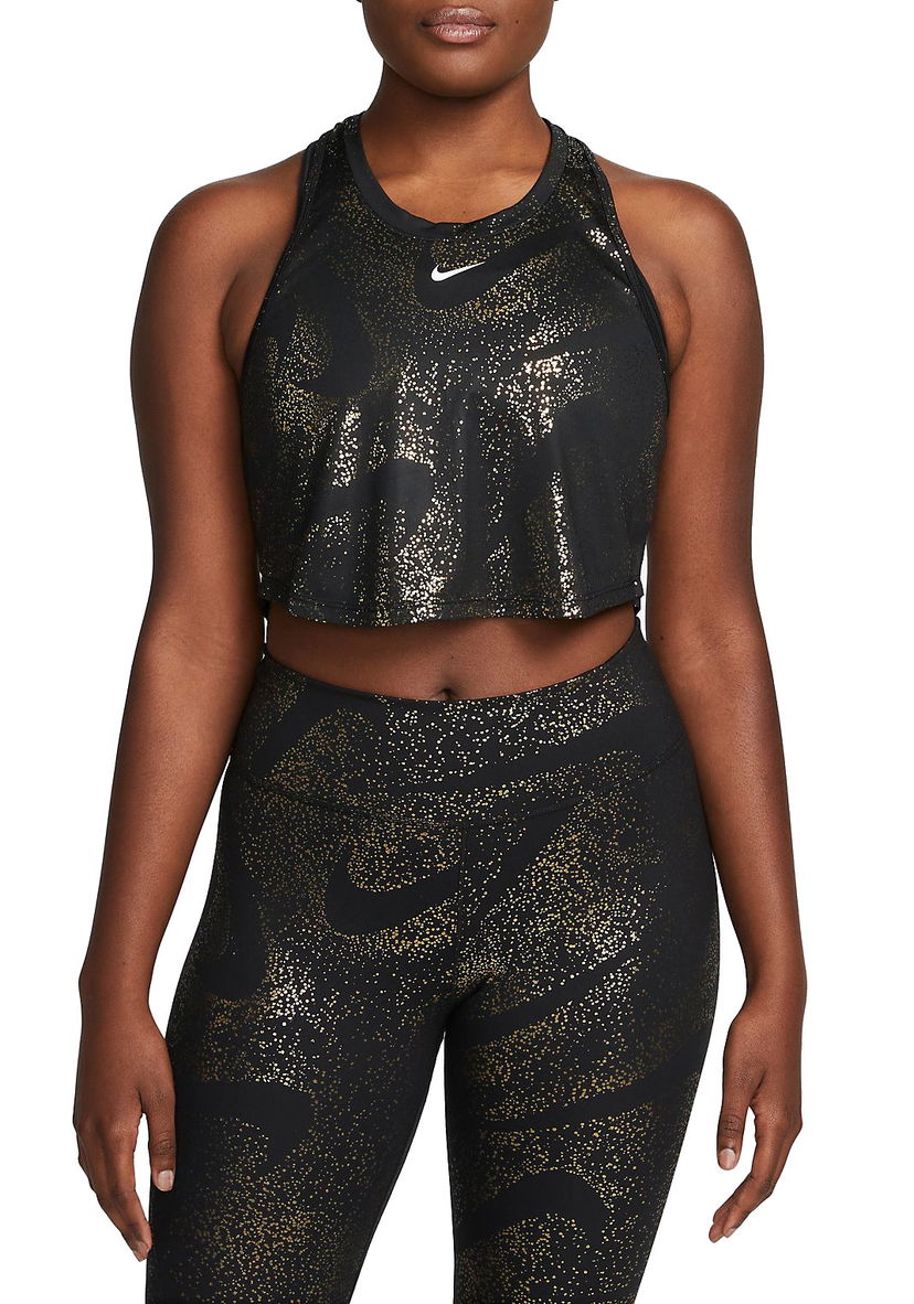 Majica bez rukava Nike Dri-FIT One Crop Tank Top Crna | dq6304-010