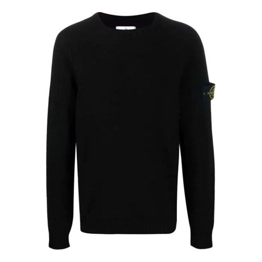 Džemper Stone Island Crew Knit Lambswool Sweater Crna | 7515505A3-V0029