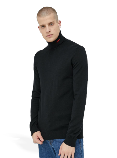 Džemper BOSS Wool Sweater Crna | 50474174