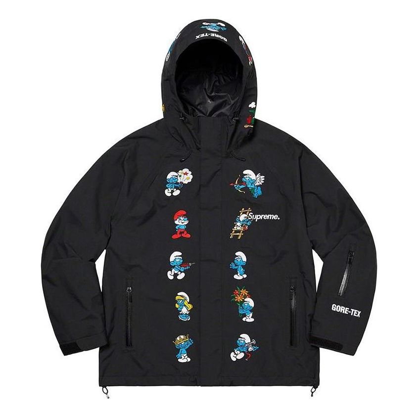 Parka Supreme Smurfs Shell Jacket Crna | SUP-FW20-015, 0