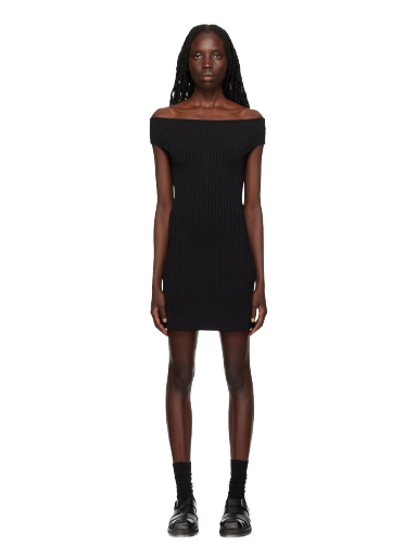 Haljina AMI Off-The-Shoulder Minidress Crna | FDR006.JE0009