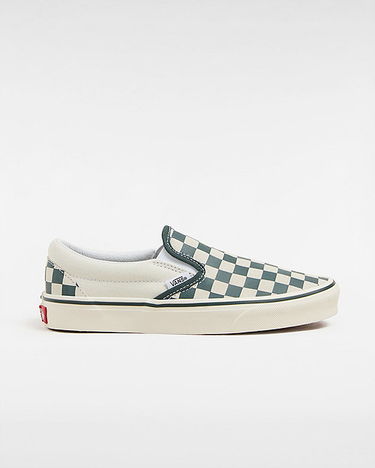 Tenisice i cipele Vans Classic Slip-on Checkerboard Shoes (checkerboard Green/true White) Unisex White, Size 2.5 Siva | VN000BVZBGN, 0