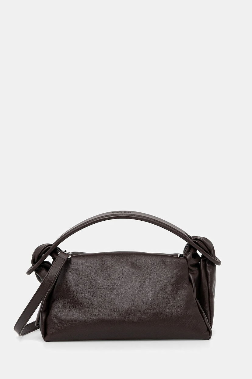 Ručna torbica KENZO Kenzo Knotted Leather Shoulder Bag Smeđa | FE62SA818L01