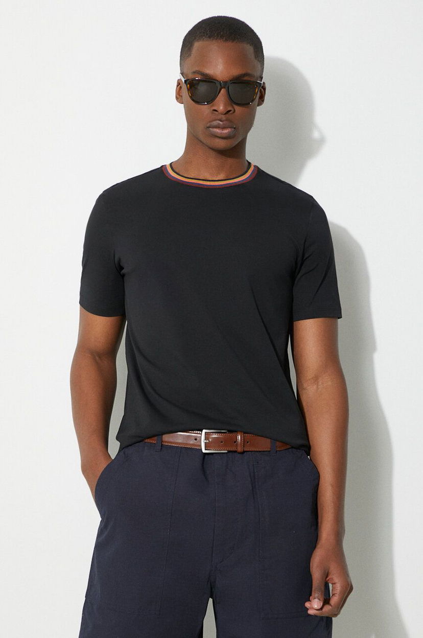 Majica kratkih rukava Paul Smith Paul Smith Tipped Crew Neck T-Shirt Crna | M1R.697PS.H00084
