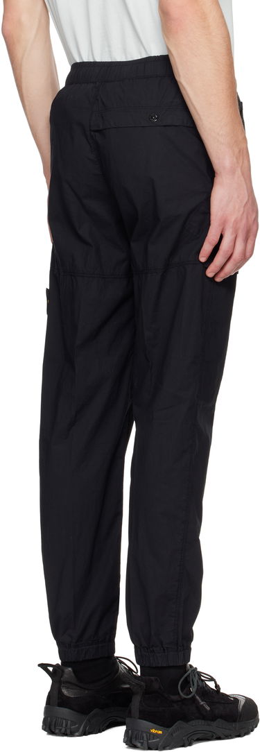 Cargo hlače Stone Island Stone Island Stretch Cotton Tela Paracadute Sweatpants Crna | K1S15 3100017 S0003, 2