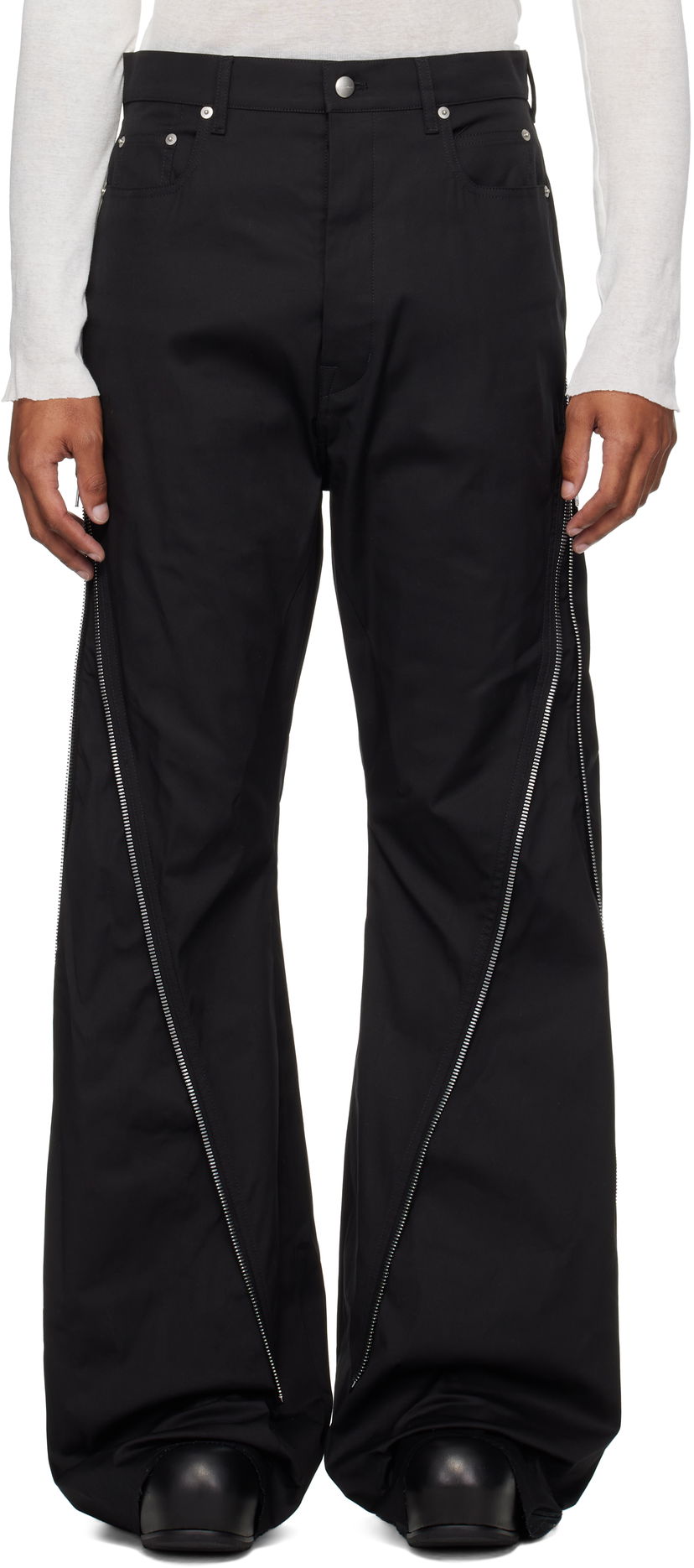 Hlače Rick Owens Rick Owens Bolan Banana Trousers Crna | RU02E1343 TE