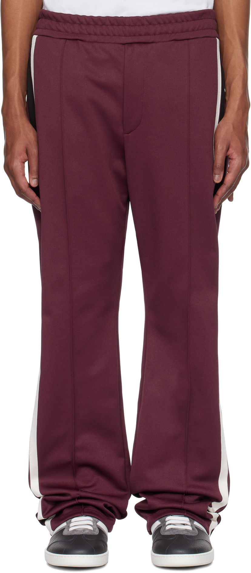 Trenirka FERRAGAMO Ferragamo Contrasting Bands Sweatpants Tamnocrvena | 780782