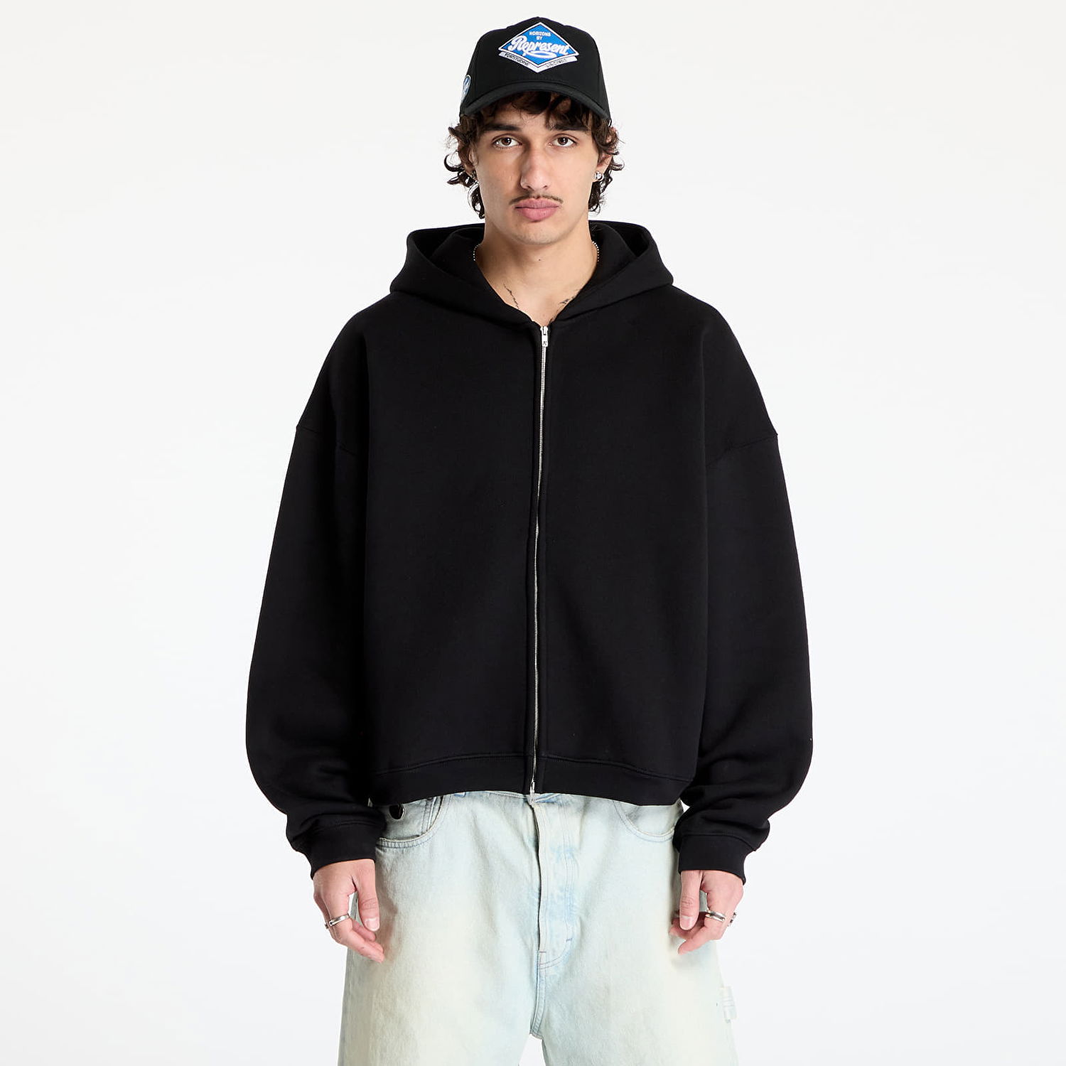 Dukserice Represent Clo REPRESENT Initial Boxy Zip Hoodie Crna | INM414-001, 0