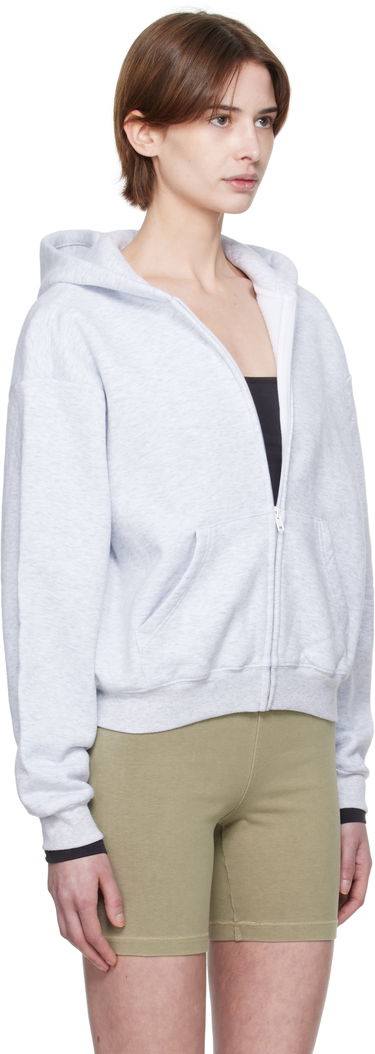 Dukserice SKIMS SKIMS Cotton Fleece Classic Zip Hoodie Crna | ZU-ZUP-8366W, 4