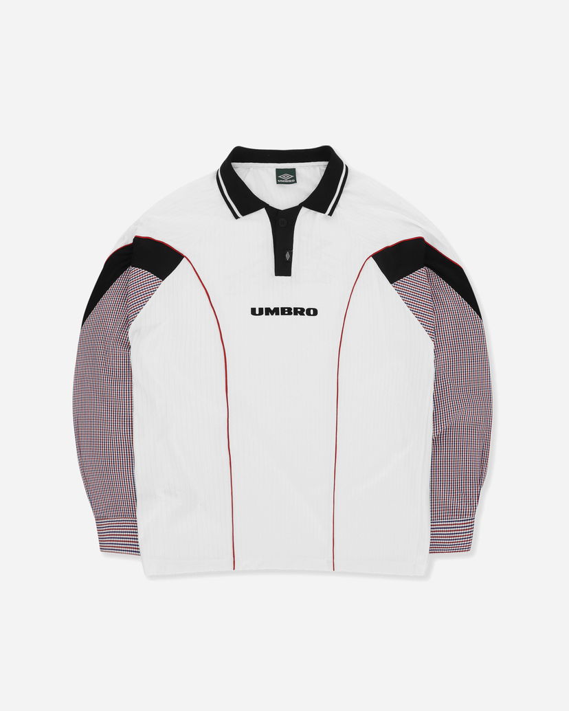 Polo majica Umbro Long Sleeve Polo Shirt Bijela | UBMW0151FA105 WTH0001