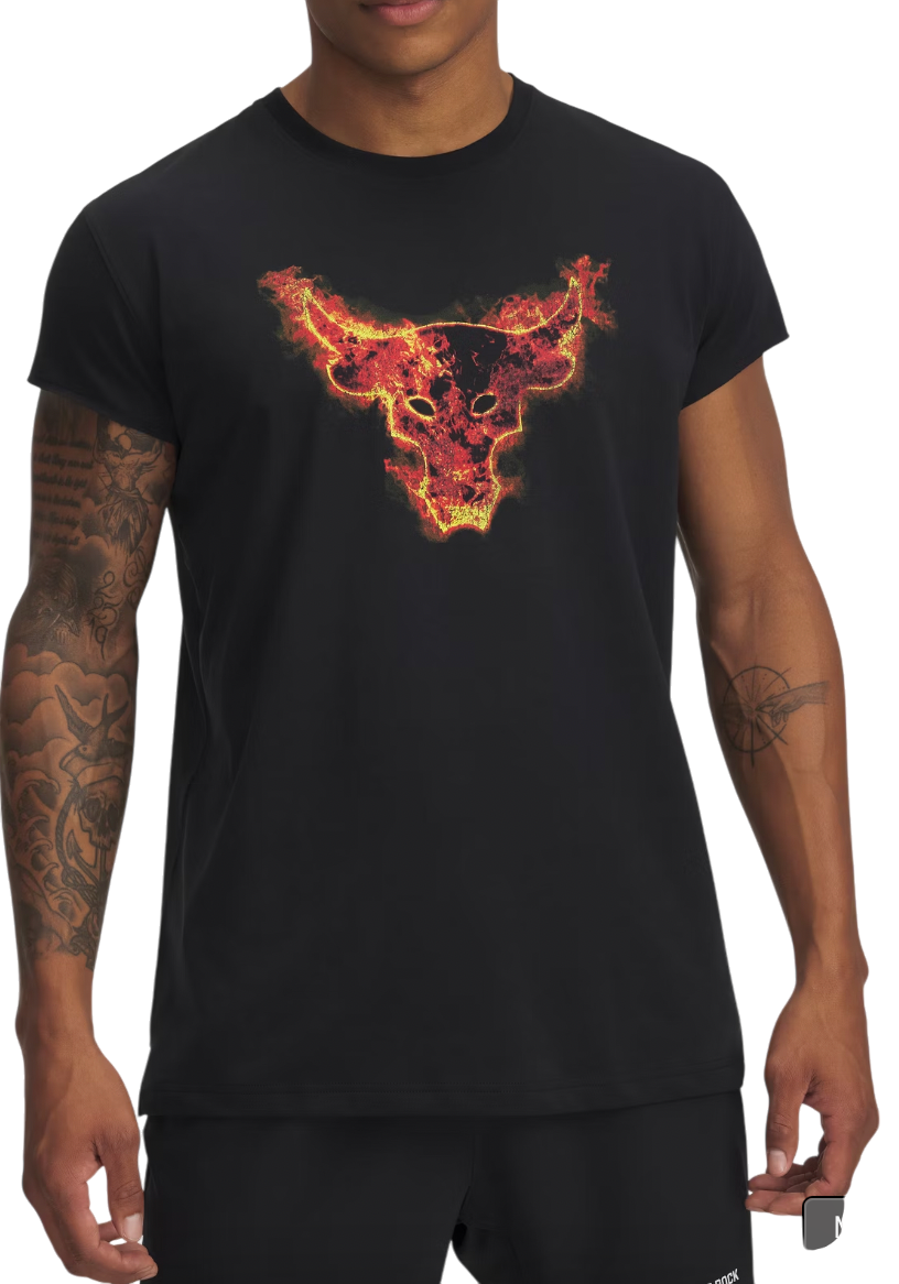 Majica kratkih rukava Under Armour Project Rock Cap Sleeve T-Shirt Crna | 1389940-001