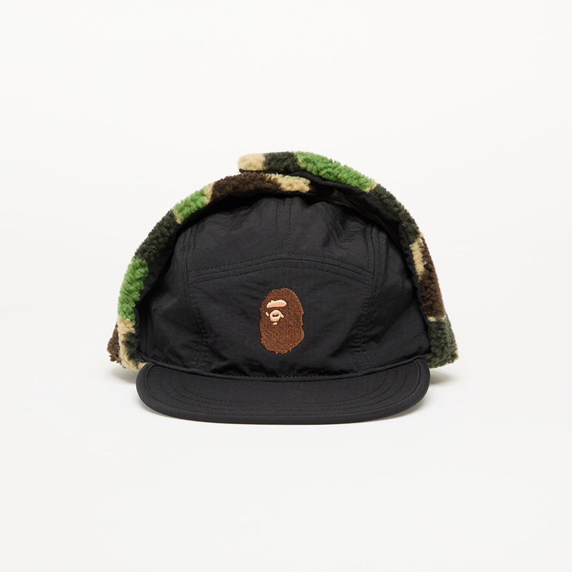 Kapa BAPE A BATHING APE Abc Camo Puffy Flight Cap Crna | 001CPK801007M BLK