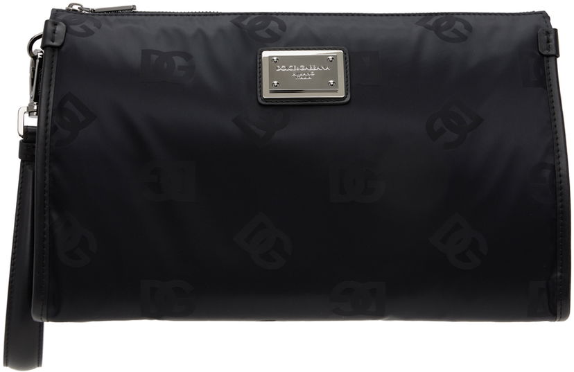 Ručna torbica Dolce & Gabbana Black Logo Pouch Crna | BP3233AG184