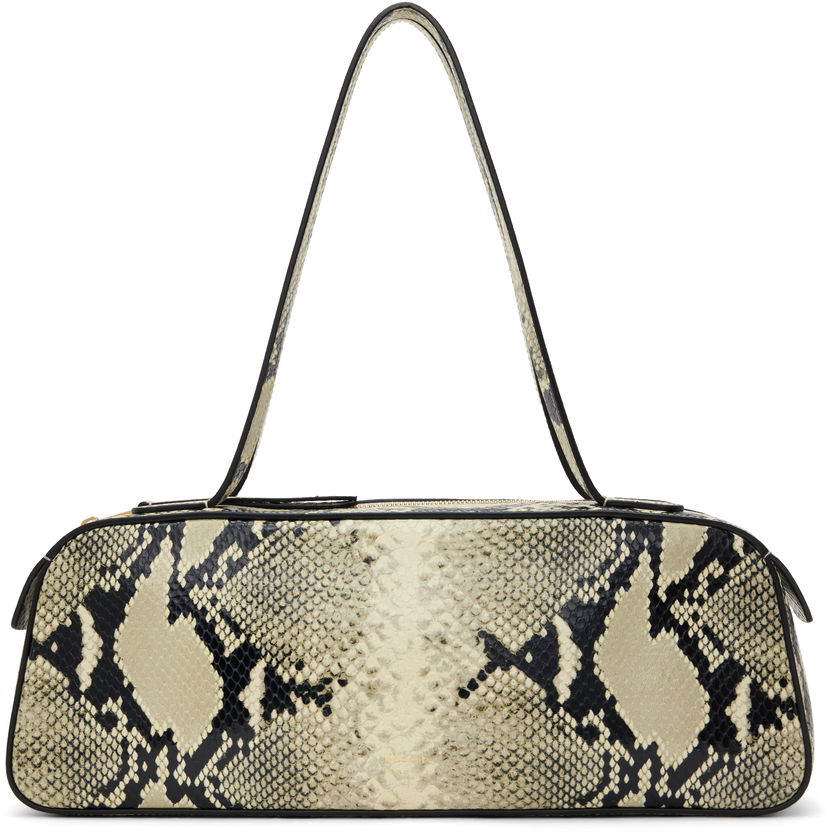 Ručna torbica Khaite KHAITE Simona Snakeskin Shoulder Bag Bež | H2040-803